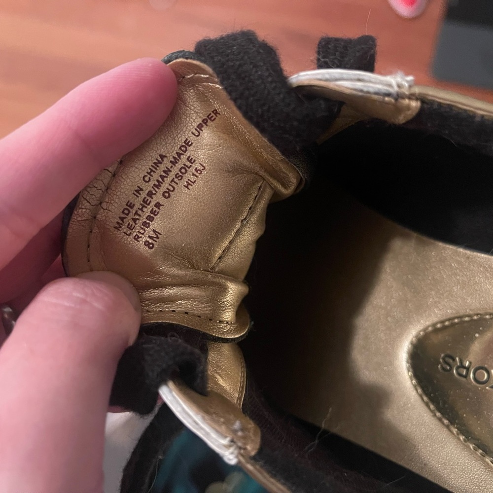 Micheal Kors Black and Gold Sneakers - Picture 6 of 6